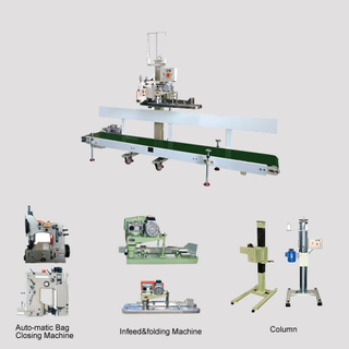 LFS bags convey-infeed&folding-closing unit